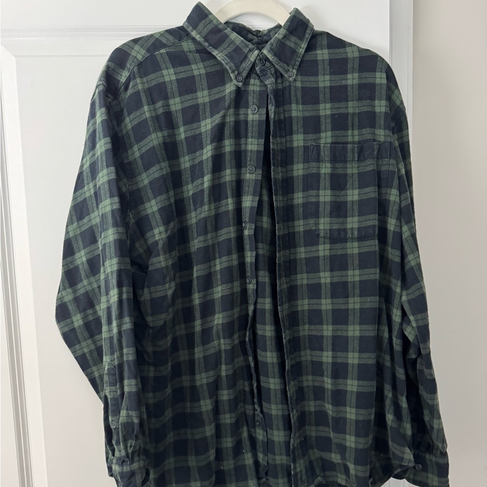 Men's Green Plaid Shirt